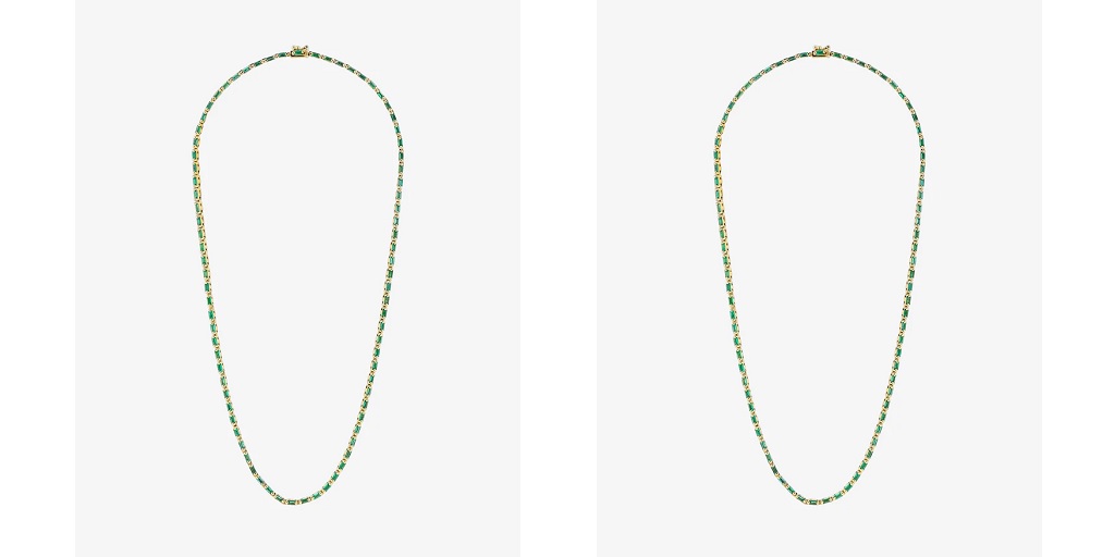 emerald tennis necklace